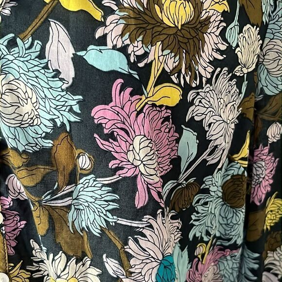 Talbots Petite Floral Popover Cotton Top 1/2 Button Front NWOT - Picture 3 of 7